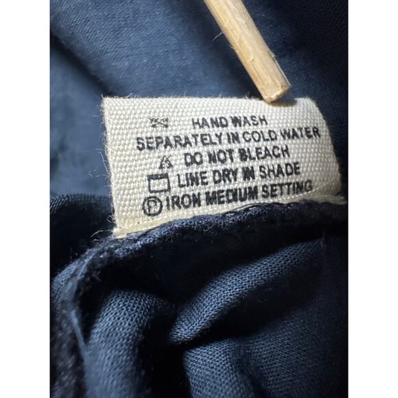 Holly Shae Catherine Woven Dress Navy Blue Pink Piping Maxi Dress Womens Large - Picture 8 of 12